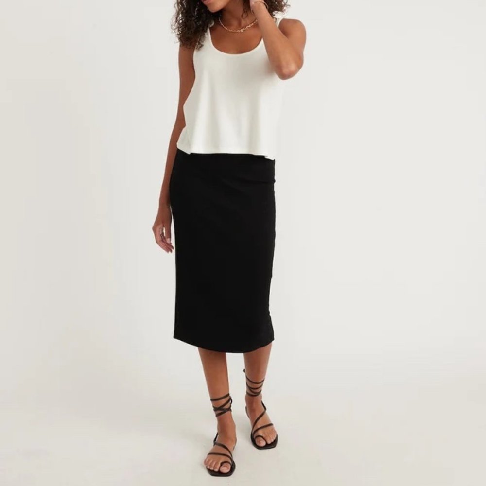 Marine Layer Lexi Rib Midi Skirt